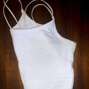 White strappy abercrombie top